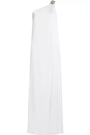 Stella McCartney Women Party Dresses - Women's Falabella Crystal-Embellished One-Shoulder Gown - White - IT 36 - Moda Operandi