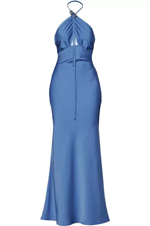 Wynn Hamlyn Women Party Dresses - Women's Buckle-Detailed Halter Gown - Blue - AU 6 - Only At Moda Operandi