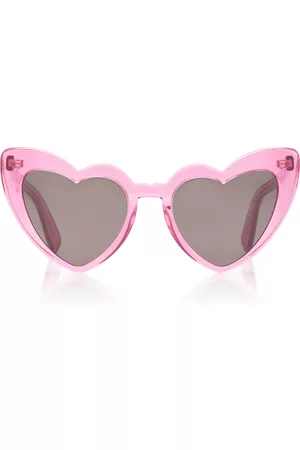 Saint Laurent Women Sunglasses - Women's Loulou Heart-Shaped Acetate Sunglasses - Pink - OS - Moda Operandi