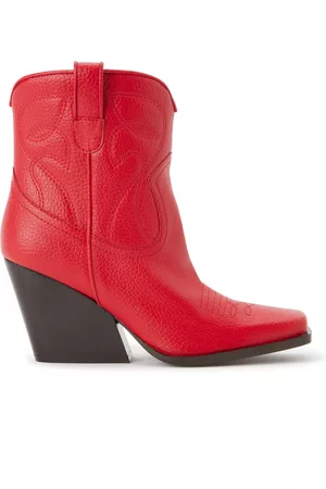 Stella McCartney Women Cowboy & Biker Boots - Women's Vegan Leather Cowboy Boots - Red - IT 36 - Moda Operandi