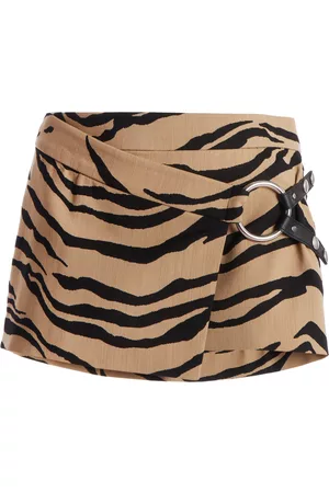 Stella McCartney Women Mini Skirts - Women's Wool-Blend Mini Skirt - Animal - IT 36 - Moda Operandi