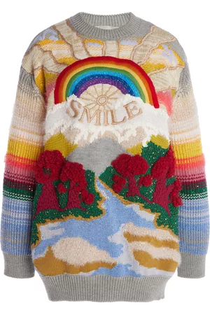 Stella McCartney Women Sweaters - Women's Festive Smile Wool Sweater - Multi - IT 38 - Moda Operandi