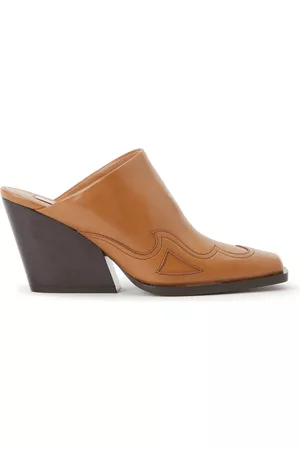 Stella McCartney Women Sandals - Women's Cloudy Vegan Leather Cowboy Mules - Tan - IT 35.5 - Moda Operandi
