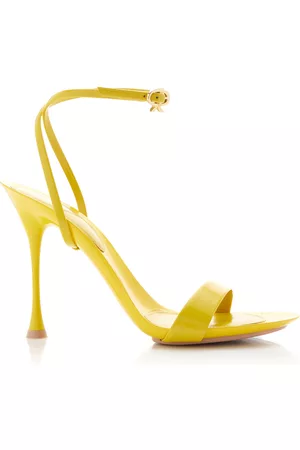 Gianvito Rossi Women Sandals - Women's Exclusive Spice Ribbon Leather Sandals - Yellow - IT 36 - Moda Operandi
