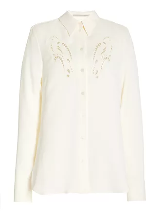 Stella McCartney Women Lace Tops - Women's Lace-Detailed Shirt - White - IT 36 - Moda Operandi