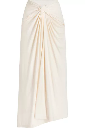 Significant Other Women Midi Skirts - Women's Martha Twist-Detailed Midi Skirt - White - US 2 - Moda Operandi