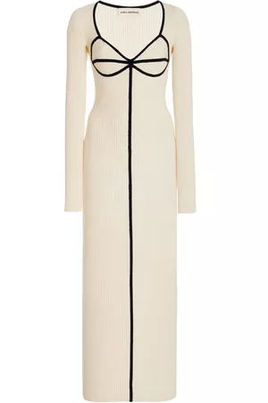 Mara Hoffman Women Midi Dresses - Women's Lucienne Cotton-Blend Midi Dress - Black/white - XS - Moda Operandi