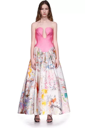 ALÉMAIS Women Wedding Dresses - Women's Daisy Corset Wool-Silk Gown - Pink - AU 4 - Only At Moda Operandi