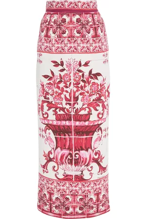 Dolce & Gabbana Women Printed Skirts - Women's Silk Midi Skirt - Print - IT 36 - Moda Operandi