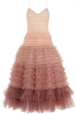 Ralph Lauren Women Party Dresses - Women's Brylee Embellished Layered Tulle Midi Dress - Pink - US 00 - Only At Moda Operandi