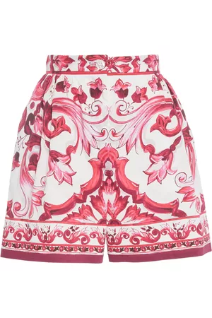 Dolce & Gabbana Women Shorts - Women's High-Rise Silk Shorts - Print - IT 36 - Moda Operandi