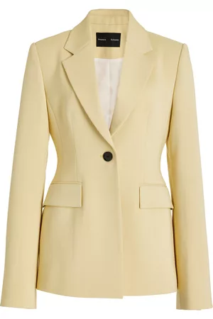 Proenza Schouler Women Cropped Jackets - Women's Suiting Jacket - Off-White - US 2 - Moda Operandi