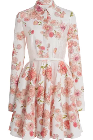 Giambattista Valli Women Printed Dresses - Women's Printed Cotton Poplin Mini Dress - Floral - IT 38 - Moda Operandi