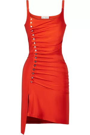 Paco rabanne Women Dresses - Women's Button-Front Mini Dress - Red - FR 34 - Moda Operandi