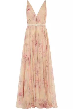 Ralph Lauren Women Printed Dresses - Women's Jessa Gathered Floral Silk Dress - Pink - US 00 - Only At Moda Operandi