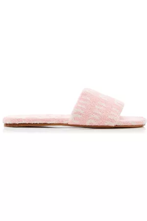 Miu Miu Women Flip Flops - Women's Terry Slides - Pink - IT 36 - Moda Operandi