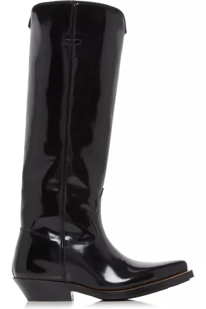 Chloé Women Knee High Boots - Women's Nellie Leather Knee Boots - Black - IT 36.5 - Moda Operandi