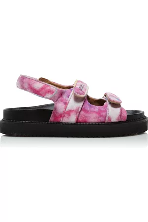 Isabel Marant Women Sandals - Women's Madee Tie-Dyed Twill Sandals - Pink - FR 36 - Moda Operandi