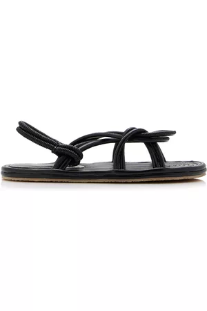 Proenza Schouler Women Sandals - Women's Cable Eco-Leather Sandals - Black - IT 36 - Moda Operandi