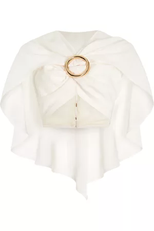 Paco rabanne Women Crop Tops - Women's Exclusive Crepe Top - White - FR 34 - Moda Operandi