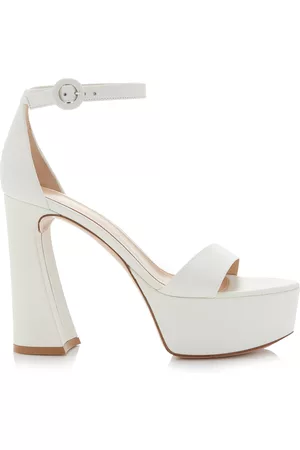 Gianvito Rossi Women Sandals - Women's Holly Leather Platform Sandals - White - IT 36 - Moda Operandi
