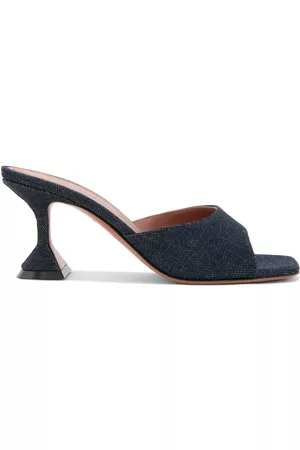 Amina Muaddi Women Sandals - Women's Lupita Denim Sandals - Blue - IT 35 - Moda Operandi