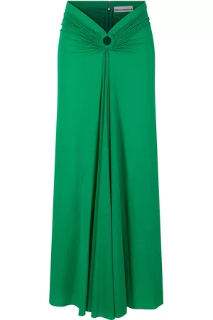 Paco rabanne Women Maxi Skirts - Women's Gathered Maxi Skirt - Green - FR 34 - Moda Operandi
