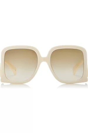 Gucci Women Sunglasses - Women's Chaise-Longue Oversized Square-Frame Acetate Sunglasses - White - OS - Moda Operandi