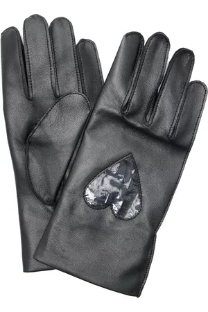 Acne Studios Women Gloves - Women's Alove Pearl-Embellished Leather Gloves - Black - S - Moda Operandi