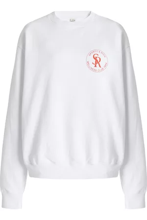 Sporty & Rich Women Sweatshirts - Women's S&R Cotton Sweatshirt - White - XS - Moda Operandi
