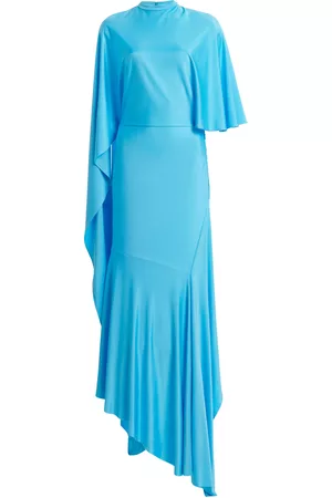 Stella McCartney Women Maxi Dresses - Women's Sateen Maxi Dress - Blue - IT 38 - Moda Operandi