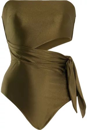ZIMMERMANN Women Scarves - Women's Laurel Scarf Tie One-Piece Swimsuit - Green - 0 - Moda Operandi