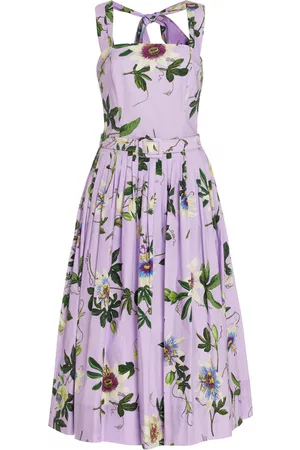 Oscar de la Renta Women Dresses - Women's Passionflower Cotton Dress - Multi - US 0 - Moda Operandi