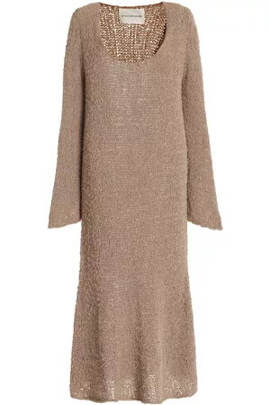 By Malene Birger Women Midi Dresses - Women's Paige Cotton-Blend Midi Dress - Grey - XS - Moda Operandi