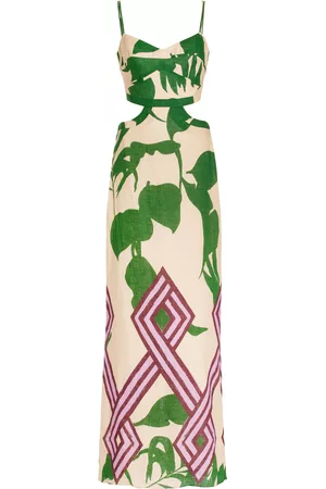 JOHANNA ORTIZ Women Printed Dresses - Women's Between Daydreams Printed Linen Maxi Dress - Multi - US 0 - Moda Operandi