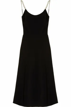 Miu Miu Pearl-Detailed Cady Midi Dress