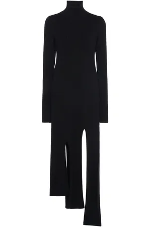 Bottega Veneta Turtleneck Ribbed Knit Mini Dress