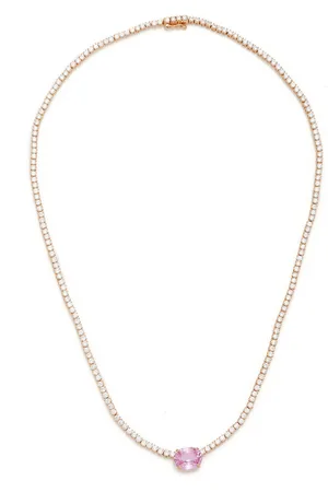 Anita Hepburn 18K Rose Gold; Sapphire; and Diamond Necklace