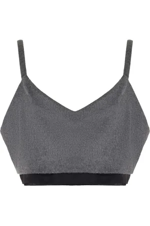 Miu Miu Layered Wool-Cashmere Crop Top
