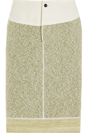 Bottega Veneta Knit Cotton-Blend Midi Skirt