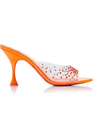 Christian Louboutin Degramule 85mm Crystal-Embellished PVC Mules