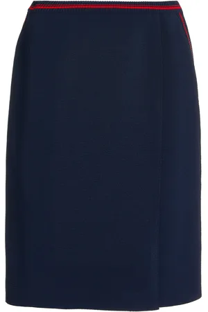 Miu Miu Flared Stripe-Detail Knit Skirt