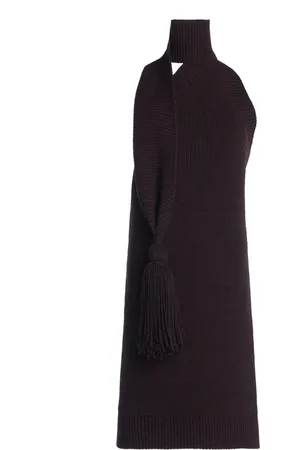 Bottega Veneta Tasseled Wool-Knit Mini Dress