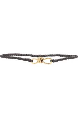 Bottega Veneta Andiamo Intreccio Leather Belt