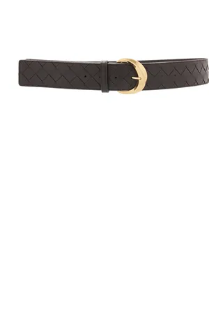 Bottega Veneta Essential Twist Intrecciato Leather Belt