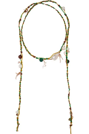 Joie DiGiovanni Green With Envy Rose-Gold -Stone Necklace