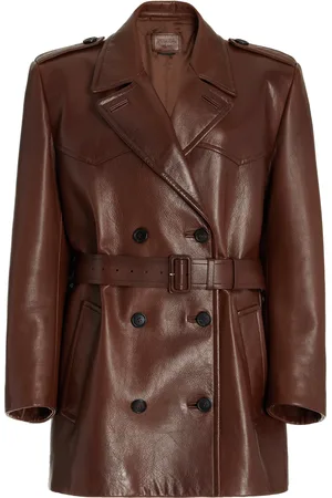 Prada Double-Breasted Leather Jacket