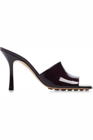 Bottega Veneta Stretch Patent Leather Slide Sandals