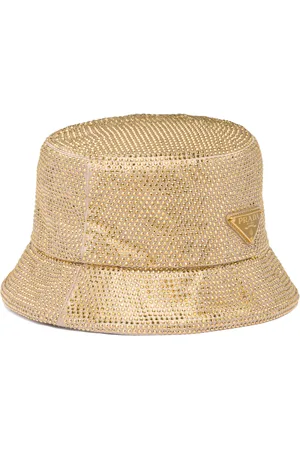 Prada Crystal-Embellished Satin Bucket Hat
