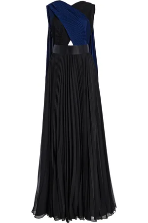 E.stott Eno Pleated Chiffon Maxi Dress
